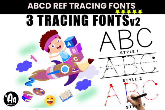 Abcd Ref Tracing Dotted: A Versatile Script Font for Digital Design