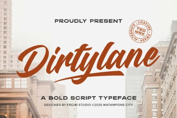 Dirtylane: A Bold Script Font for Digital Design