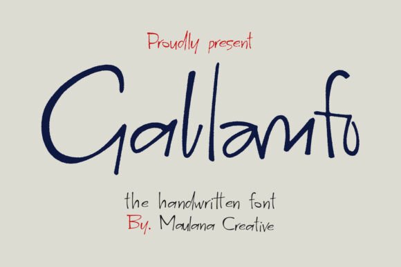 Gallamfo: A Handwritten Font for Editorial Design