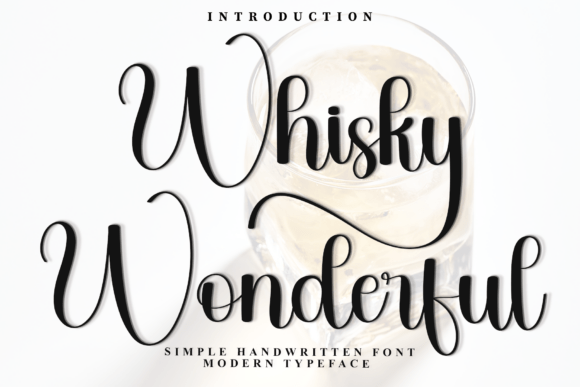 Whisky Wonderful: A Festive Script Font for Editorial Design